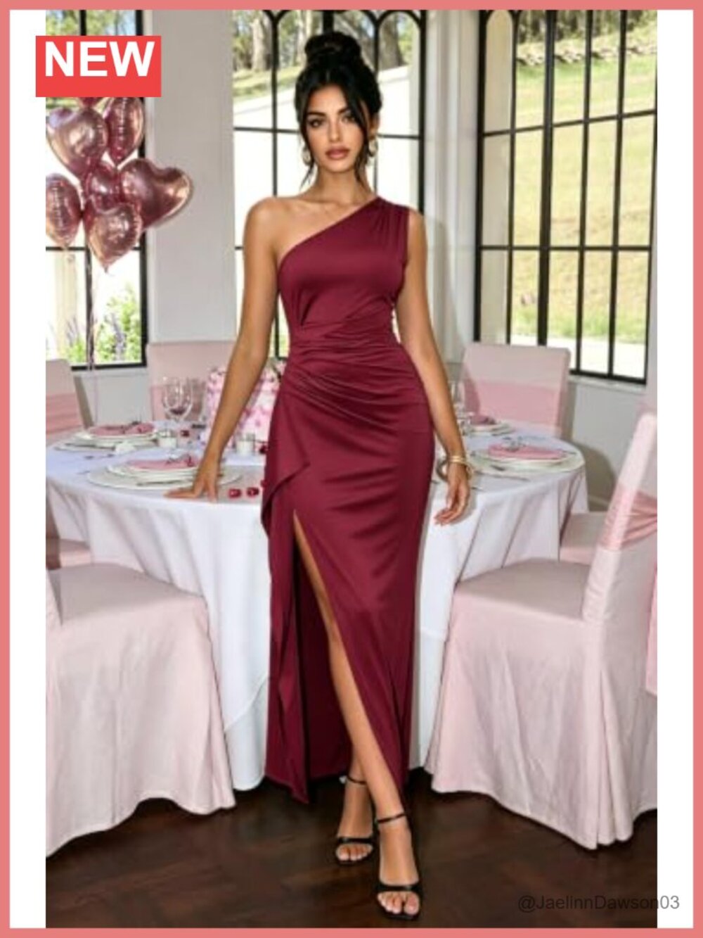 One Shoulder Bodycon Ruched Maxi Dress Wedding Guest Cocktail Formal Party - Picture 4 of 6